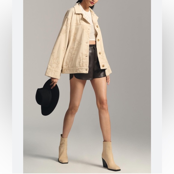 Anthropologie Jackets & Blazers - Anthropologie Pilcro Oversized Embroidered Button Down Jacket